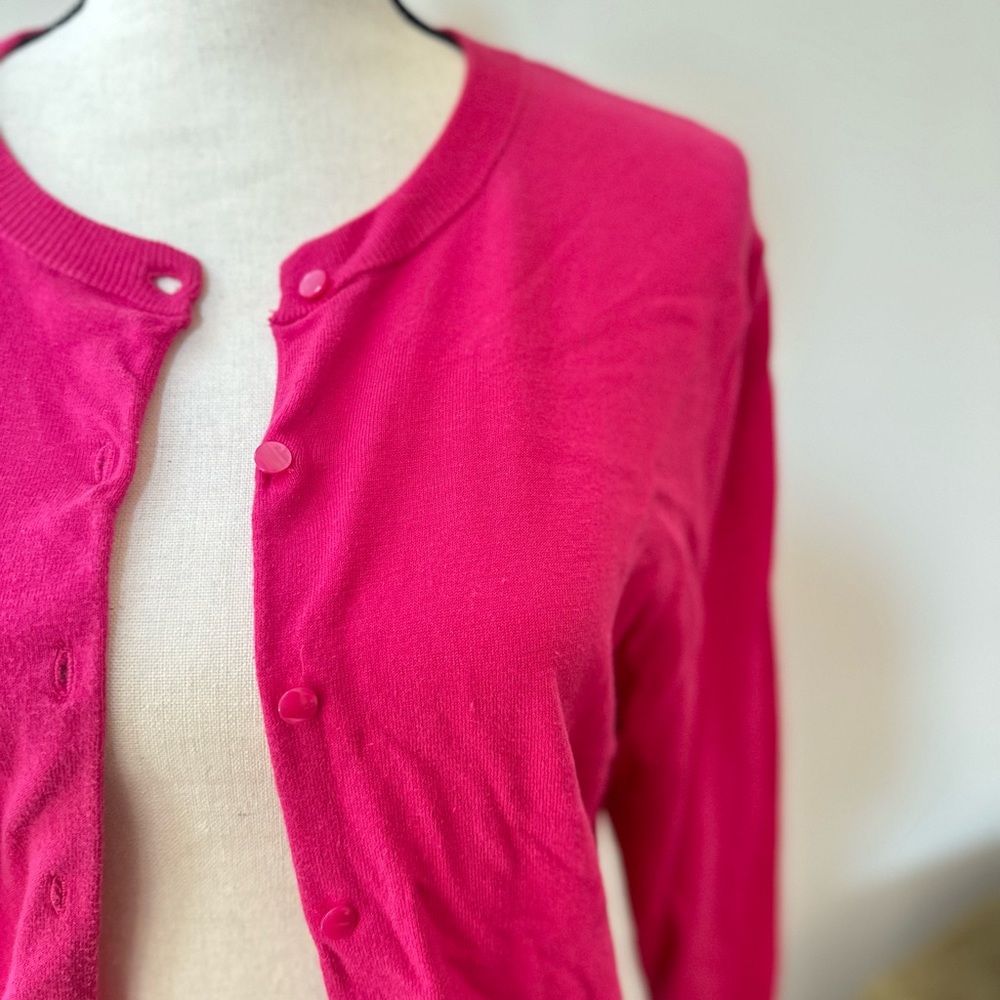 Pink Button Up Sweater - Picture 2 of 3